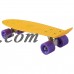 Costway Mini Retro 22'' Cruiser Style Skateboard Complete Deck Plastic Skate Board   